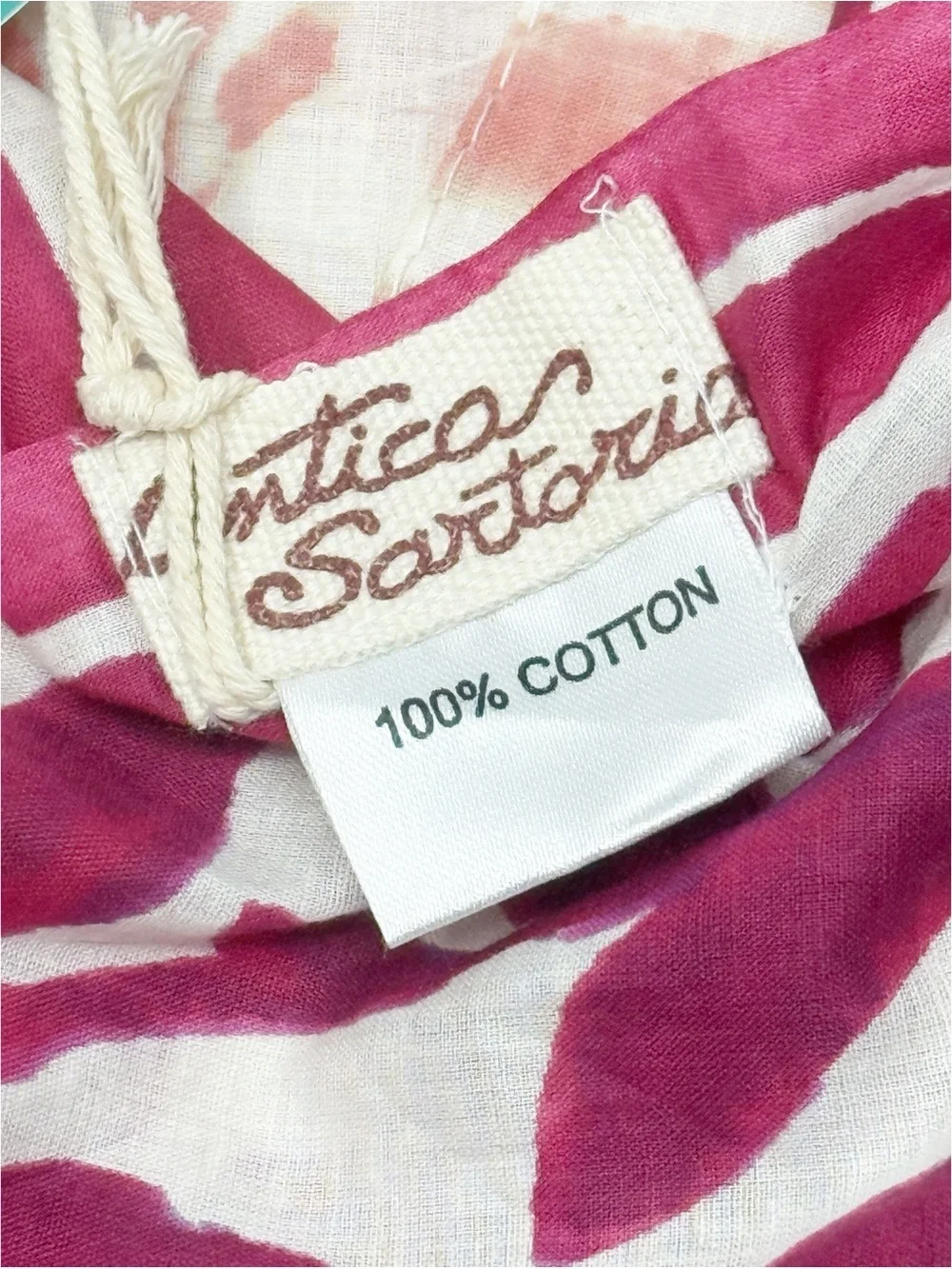 New ANTICA SARTORIA Women’s Ivory Red Floral Print Pareo Scarf Cover-Up 44”X70”